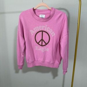 American Eagle women’s pink crewneck sweatshirt size small